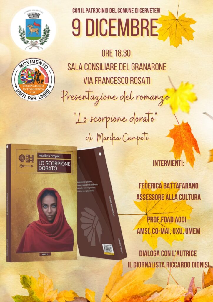 A Cerveteri "Lo scorpione dorato" di Marika Campeti.