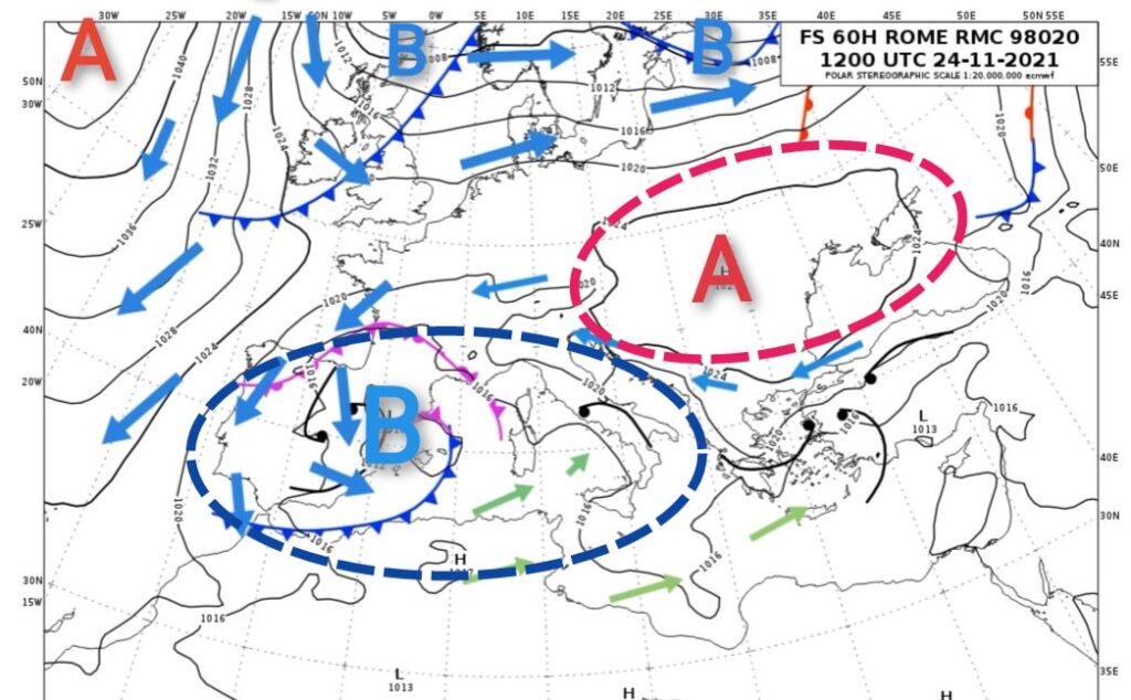Previsioni meteo 24-25 novembre litorale laziale nord