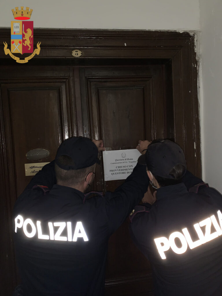 Roma, controlli amministrativi serrati della Polizia di Stato. Due i provvedimenti di cessazione firmati dal Questore nelle ultime ore e nuova sospensione temporanea della licenza