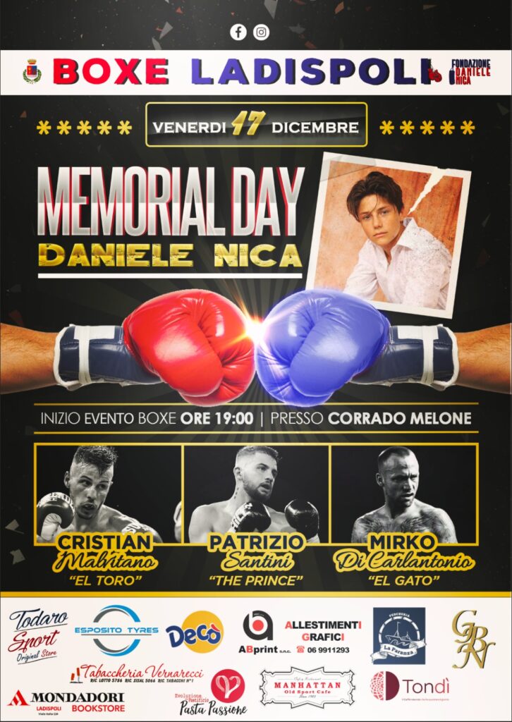 Ladispoli non dimentica Daniele Nica. Domani l’emozionante Memorial Day