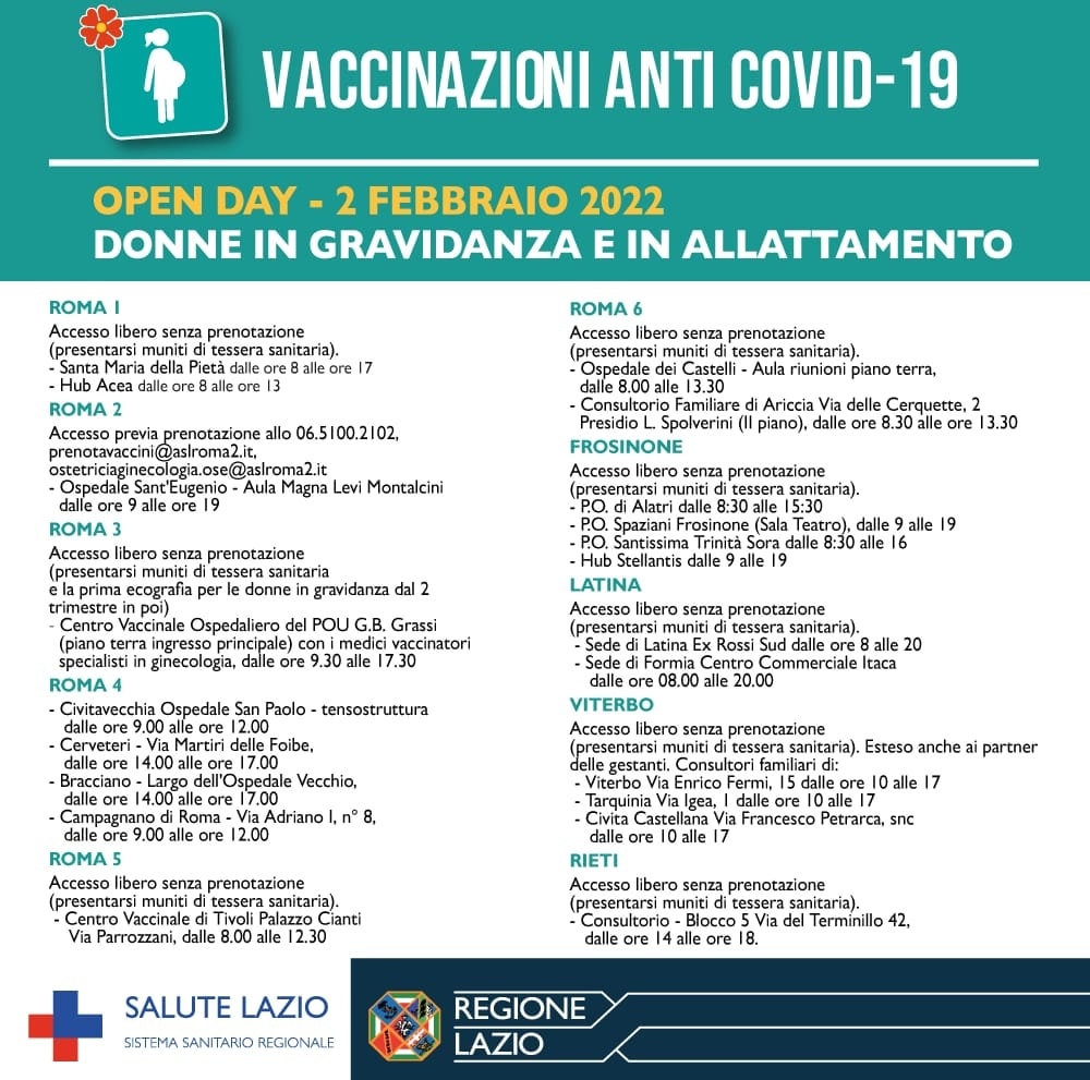Vaccini, il 2 febbraio Open Day per le donne in gravidanza