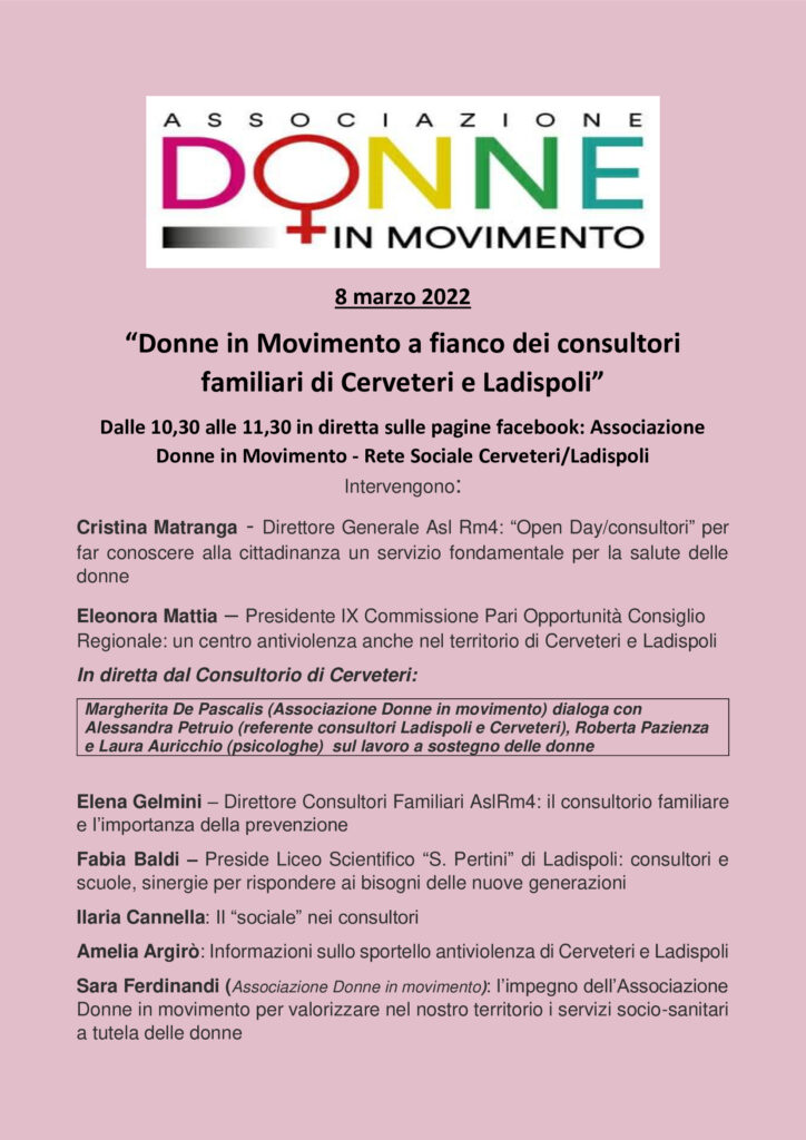 Open day dei consultori di Ladispoli e Cerveteri
