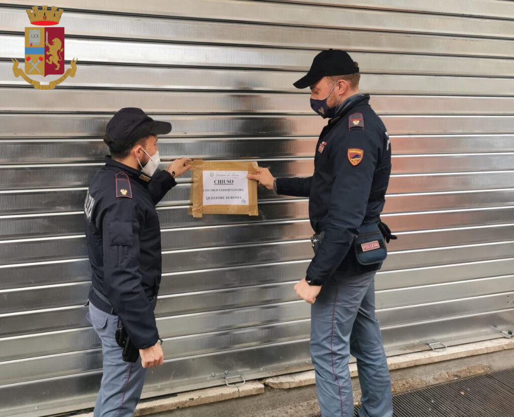 Polizia chiude locali Fiumicino