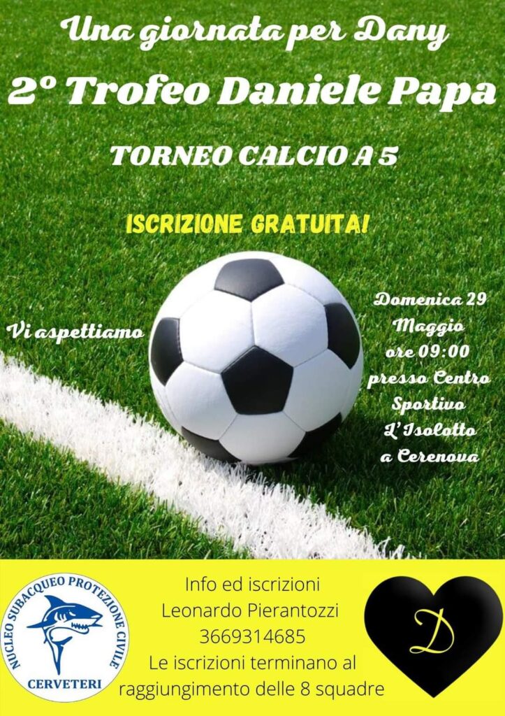 Cerveteri: "Una giornata per Dany", il memorial in ricordo di Daniele Papa