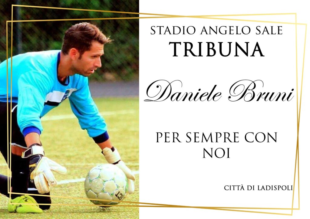 Ladispoli, mercoledì 8 giugno l'intitolazione della tribuna a Daniele Bruni