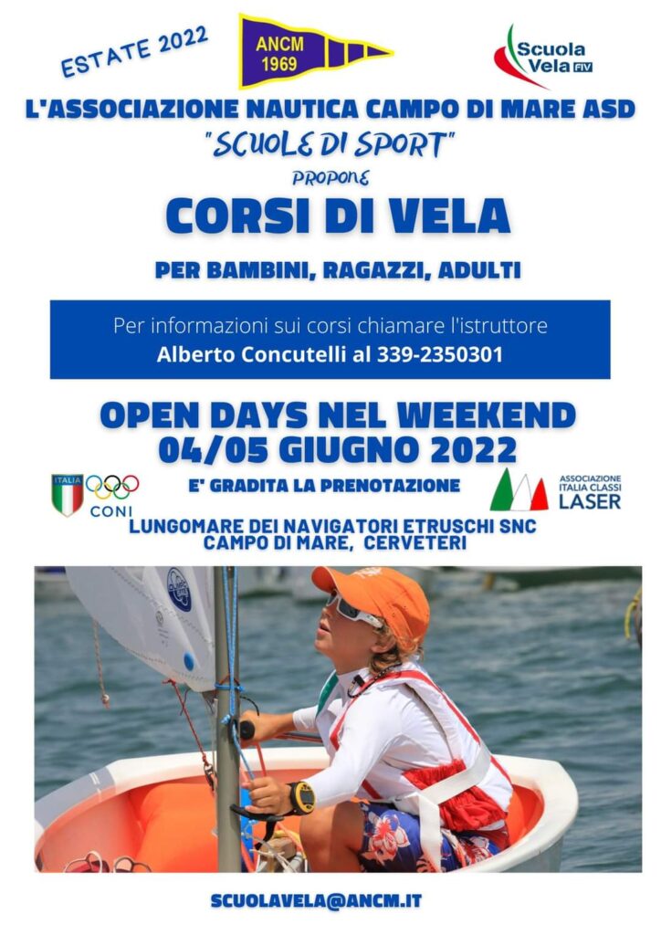 Cerveteri, partono i corsi di vela dell'Associazione Nautica