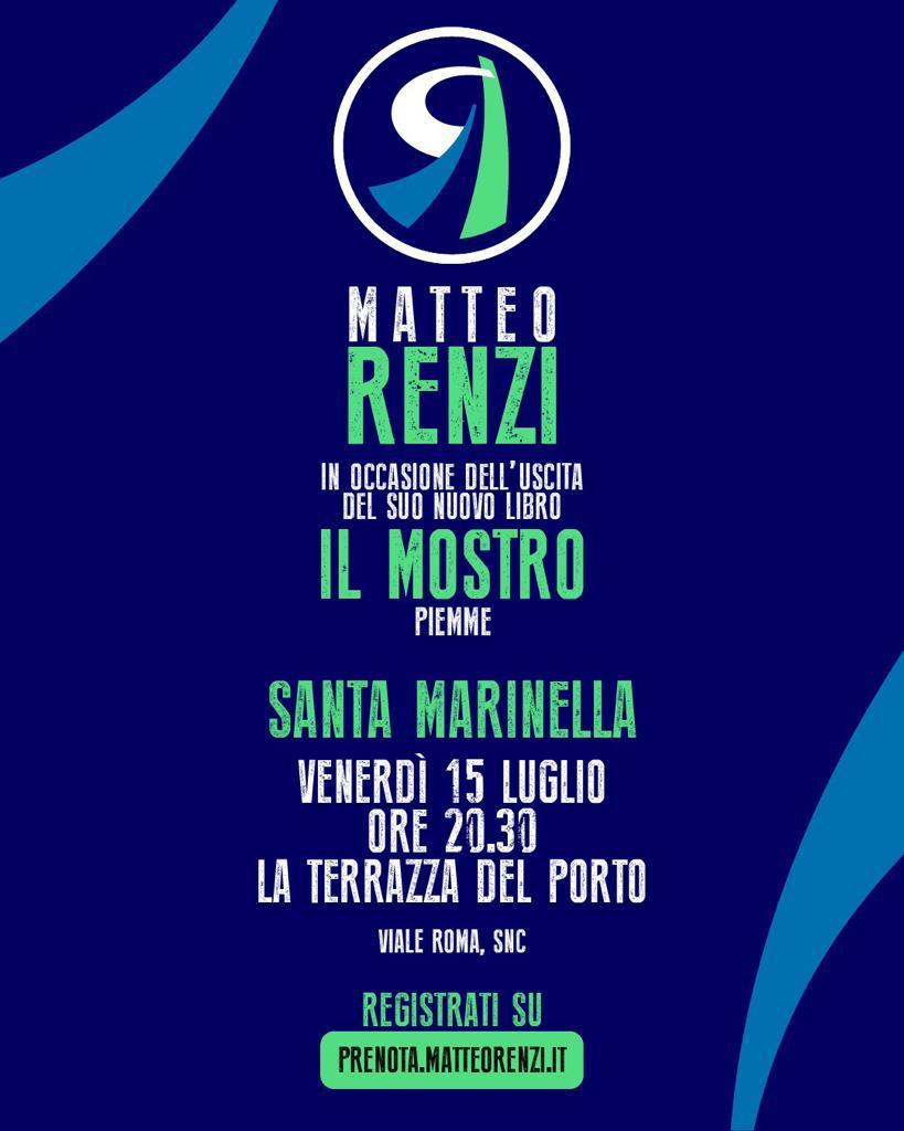 Matteo Renzi Santa Marinella nuovo libro