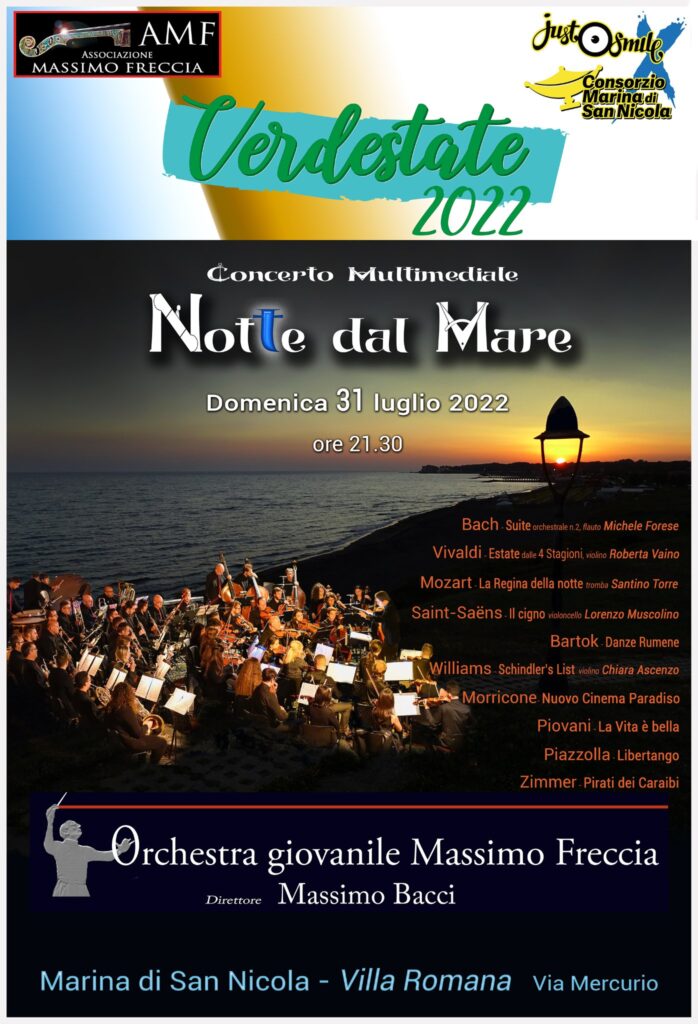 "Notte dal mare", a Ladispoli il concerto multimediale dell'Orchestra giovanile Massimo Freccia