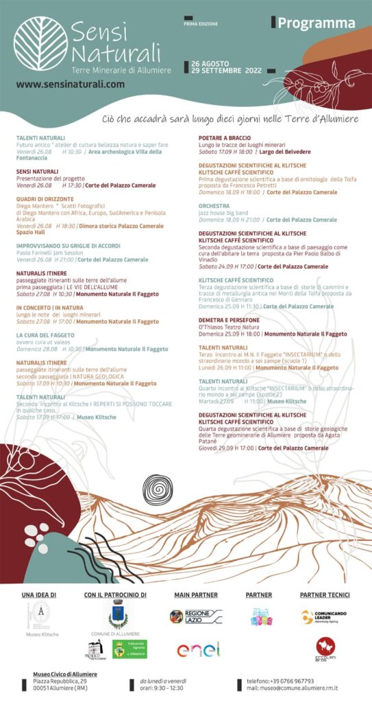 "Sensi Naturali - Terre Minerarie di Allumiere", il festival che scopre le ricchezze del territorio