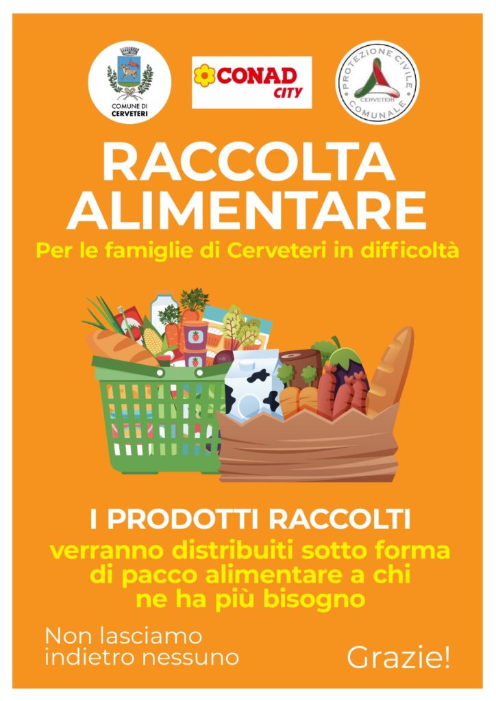 Sabato maxi-raccolta alimentare al Conad e al Decò di Cerveteri