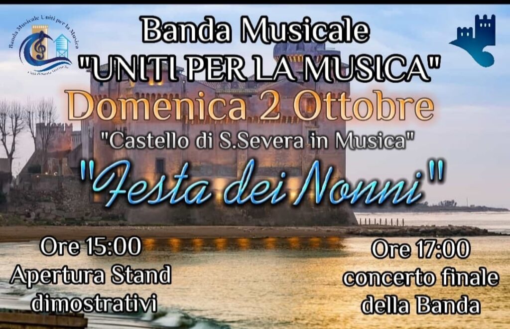 "Castello in musica", stand musicali e concerto in onore dei nonni a Santa Marinella