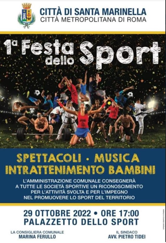 Santa Marinella: sabato la Festa dello Sport