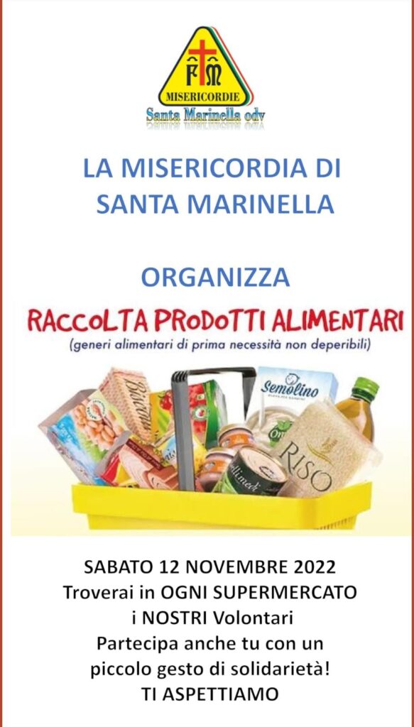 Emergenza povertà: raccolta alimentare in tutti i supermercati di Santa Marinella