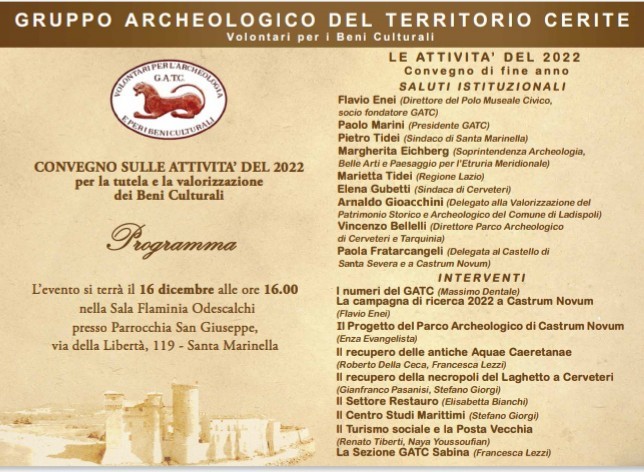 Santa Marinella, convegno di fine anno su tutela e valorizzazione dei beni culturali