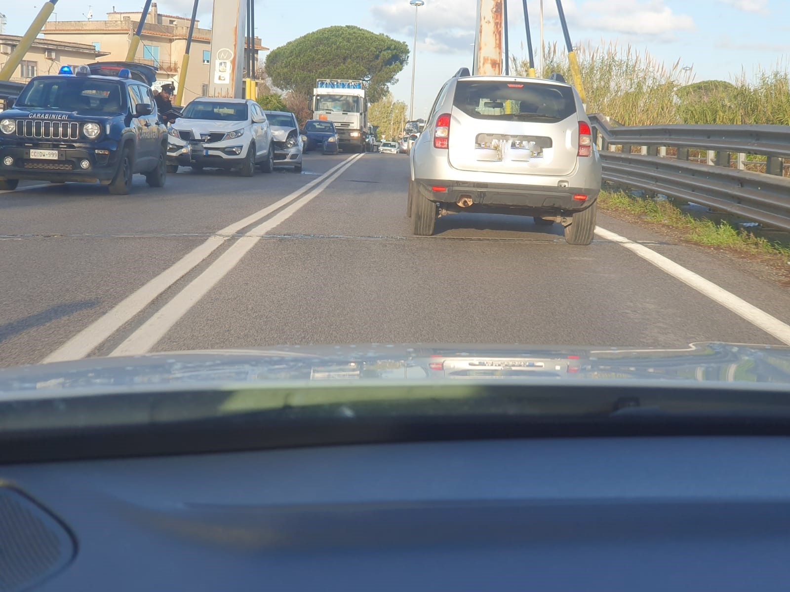 Tamponamento Su Via Aurelia, Traffico Molto Rallentato