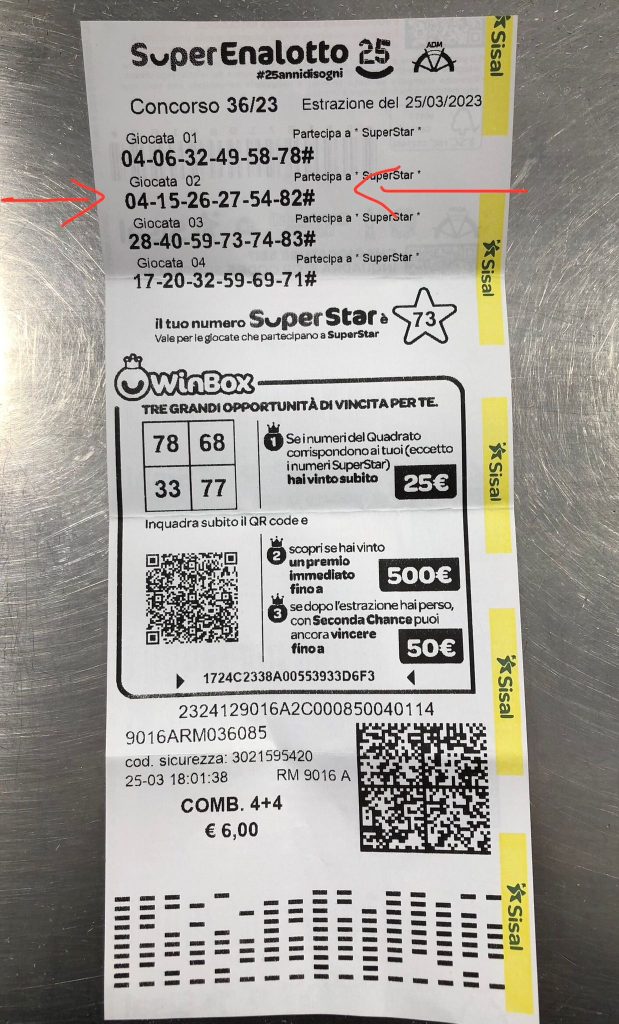 Fa 5 al SuperEnalotto, la fortuna bacia il Mito Caffè di Cerveteri