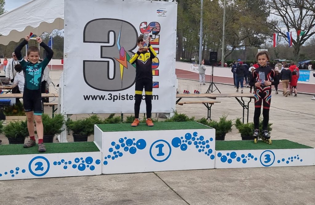 Pattinaggio Velocità: 1 Podio completo e 1 Bronzo al Trophée des 3 Pistes in Francia per la Debby Roller Team