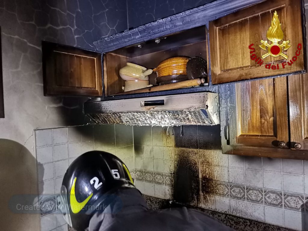 Anguillara fuoco cucina appartamento