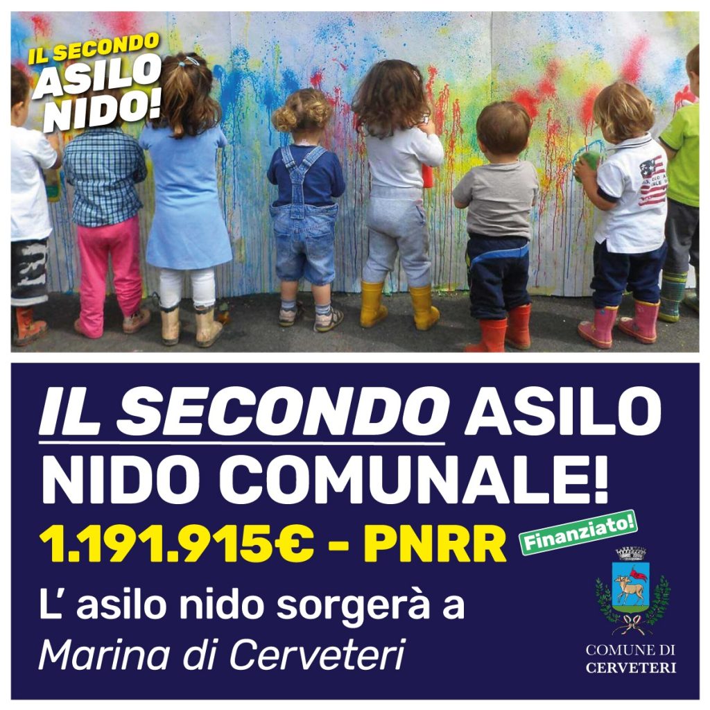 Cerveteri, oltre un milione di euro di fondi dal Pnrr per il secondo asilo nido comunale: sorgerà a Cerenova