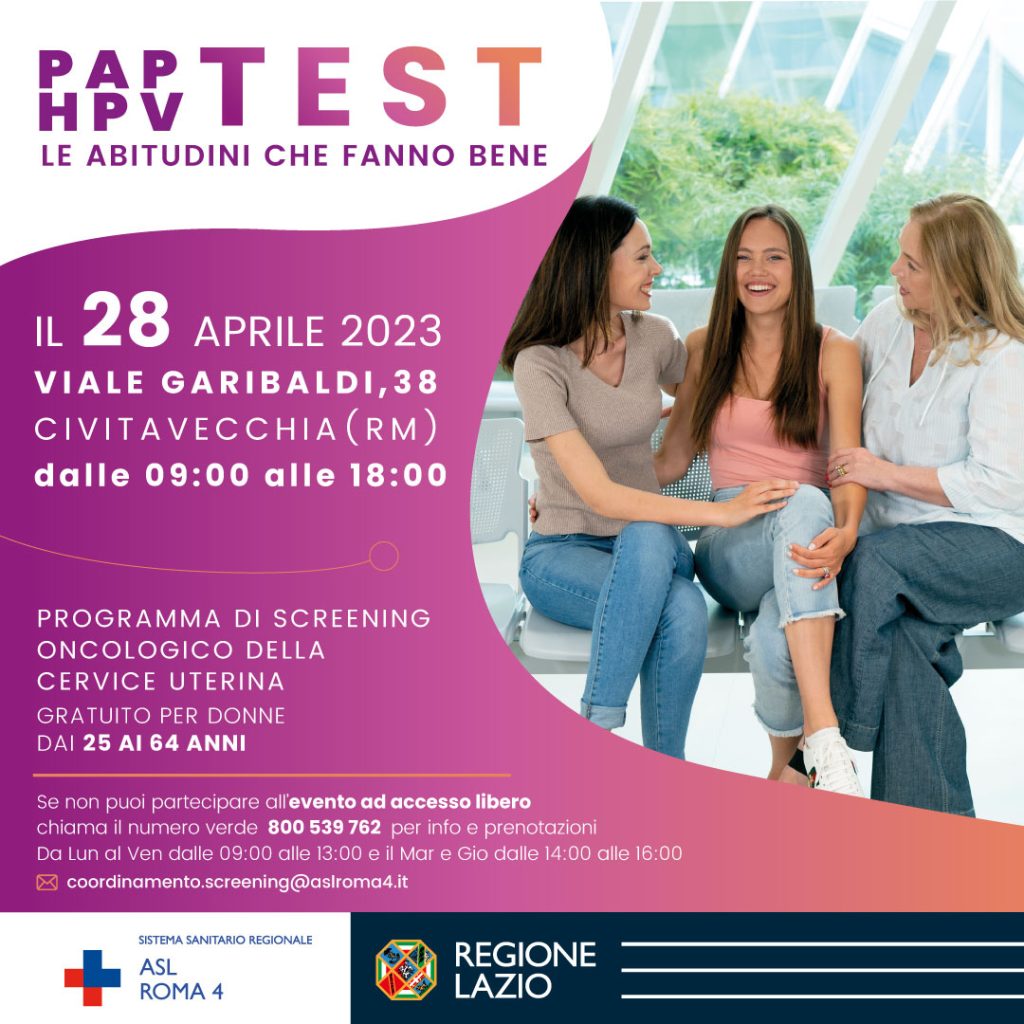 PAP e HPV test gratuiti a Civitavecchia