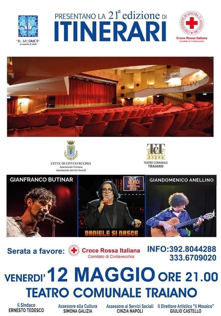 "Itinerari" venerdì sera al Traiano di Civitavecchia