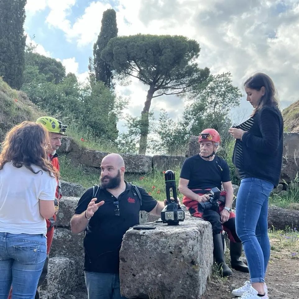 Necropoli della Banditaccia, applicate nuove tecnologie di rilievo: 3 laserscanner e un sensore di fotogrammetria applicata