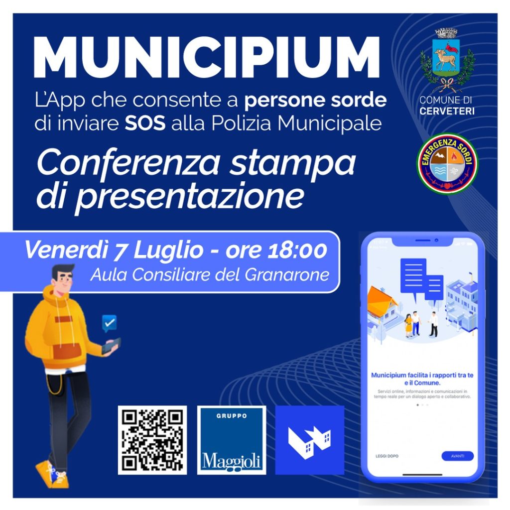 “Municipium”, una App inclusiva per persone non udenti per contattare la Polizia Locale di Cerveteri