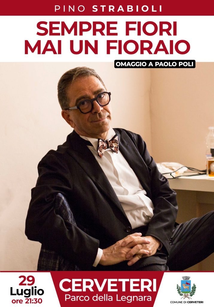“Sempre fiori, mai un fioraio”: al Parco della Legnara arriva Pino Strabioli con un omaggio a Paolo Poli