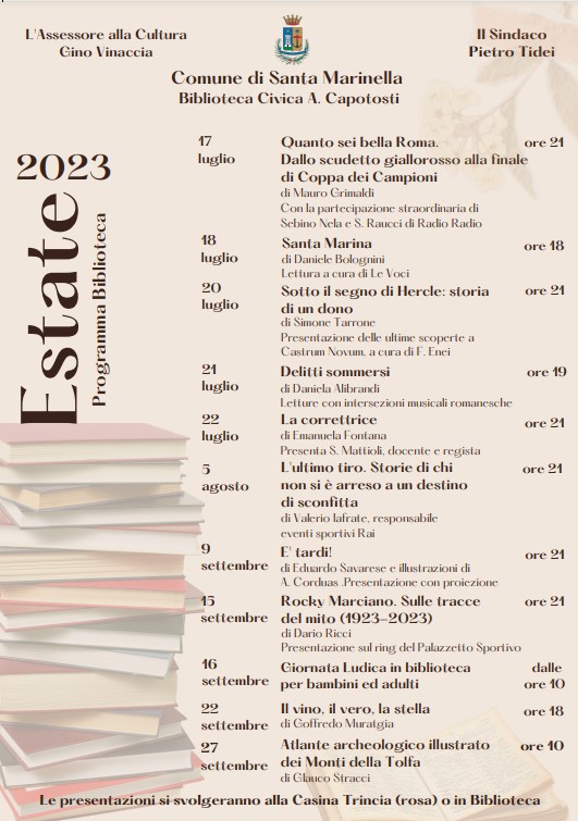 Santa Marinella: Programma Biblioteca estate 2023