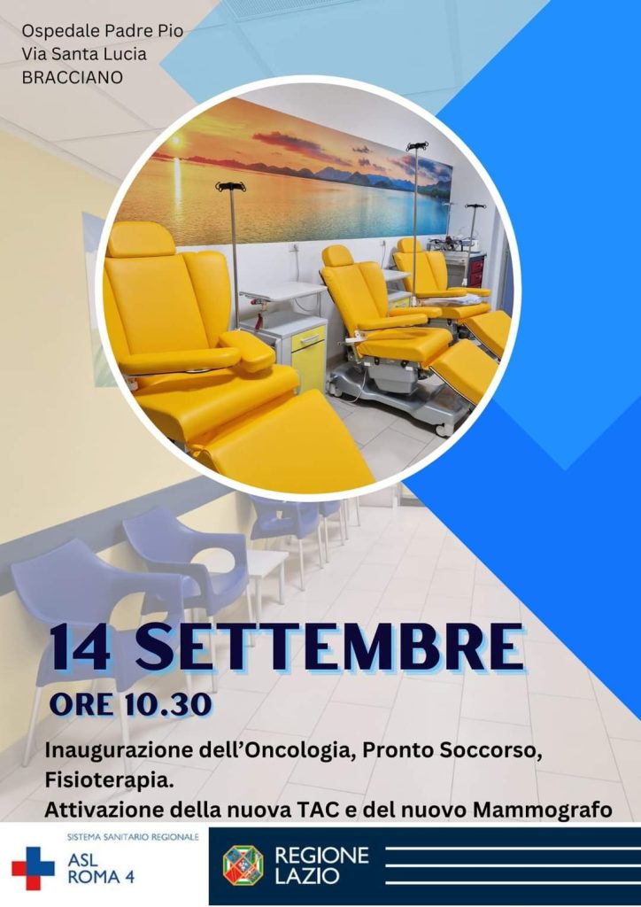 A Bracciano si inaugura Oncologia, pronto soccorso e fisioterapia