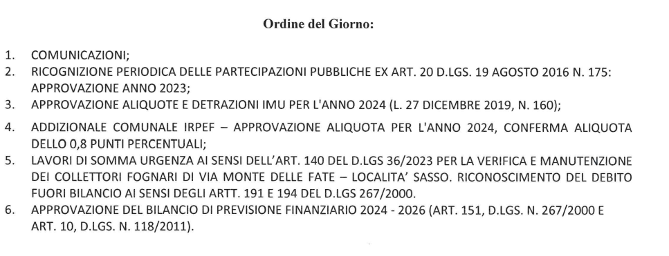 Cerveteri, il Consiglio Comunale si riunisce il 28 dicembre
