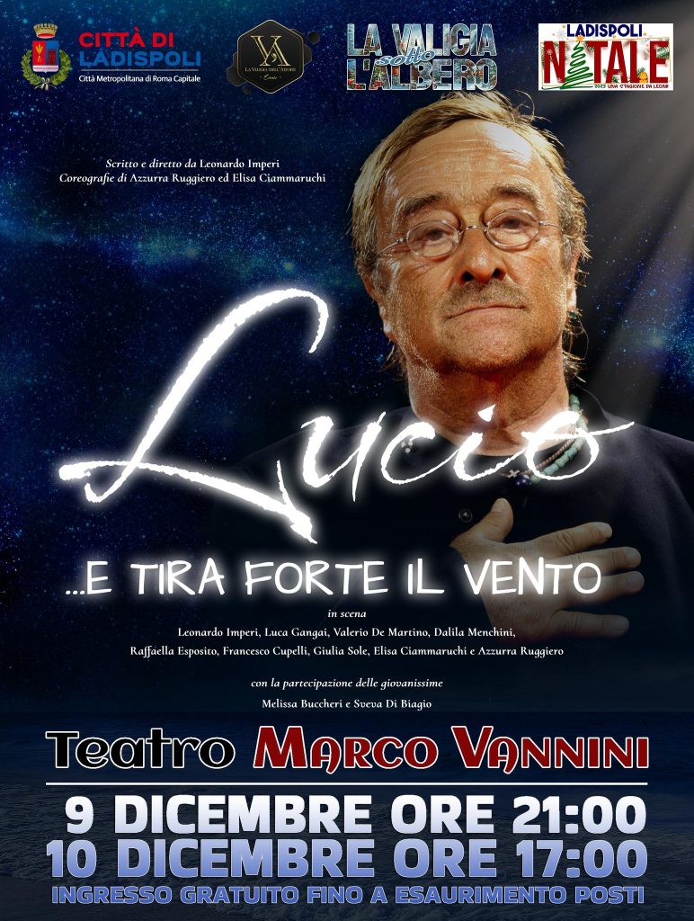 Teatro Vannini, il 9 e 10 dicembre “Lucio… e tira forte il vento”