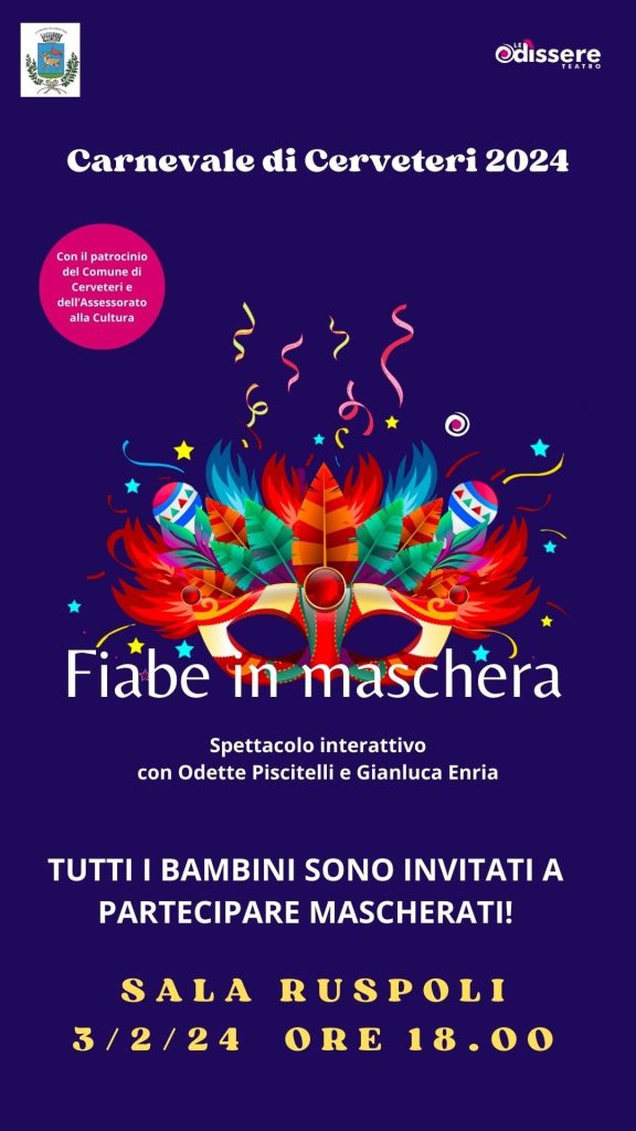 Cerveteri, fiabe in maschera in Sala Ruspoli