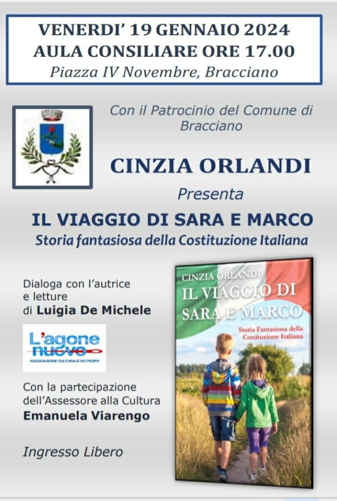 Bracciano, il 19 gennaio la presentazione de "Il Viaggio di Sara e Marco"