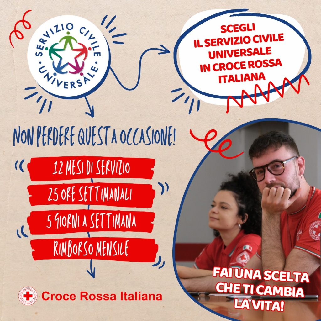 Servizio Civile Universale con la Croce Rossa Italiana – Comitato di Civitavecchia: 13 i posti disponibili