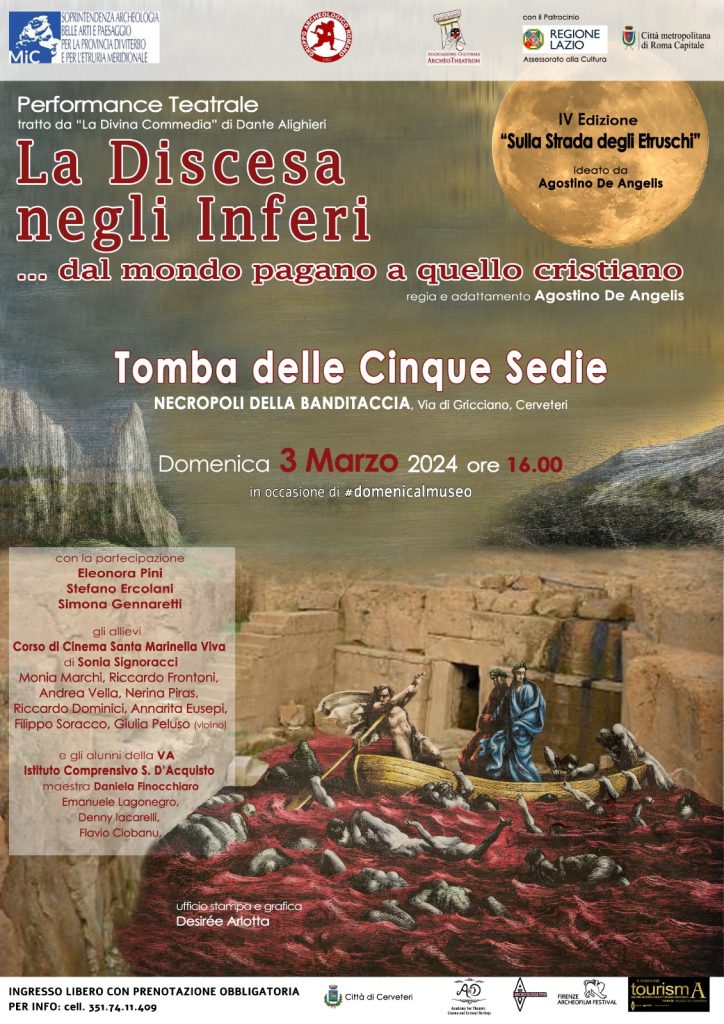 “La discesa negli Inferi...dal mondo pagano a quello cristiano” domenica in scena presso la Tomba delle 5 Sedie