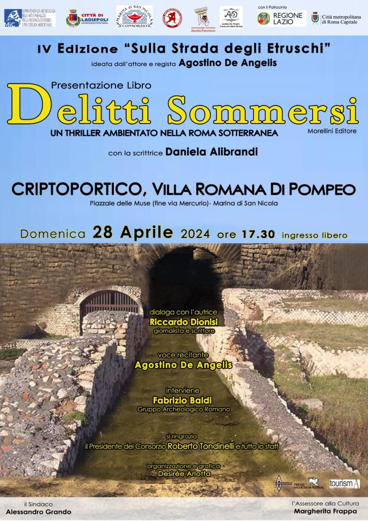 “Delitti Sommersi”, domenica la presentazione del thriller di Daniela Alibrandi