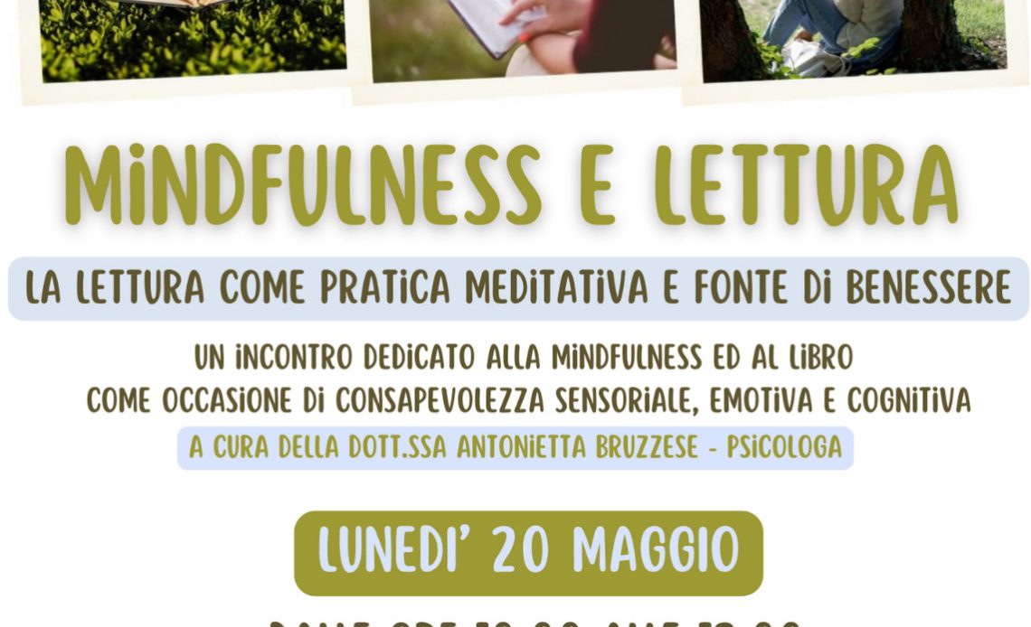 Ladispoli: conferenza "MINDFULNESS E LETTURA alla Biblioteca "Peppino Impastato"