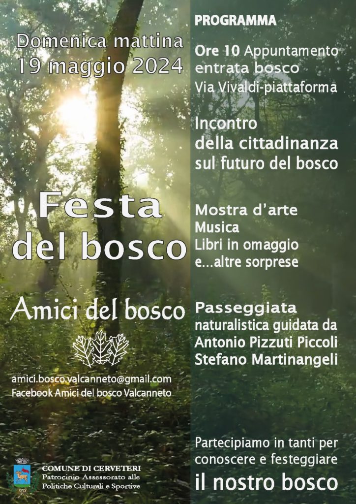 Cerveteri, domani la festa del Bosco di Valcanneto
