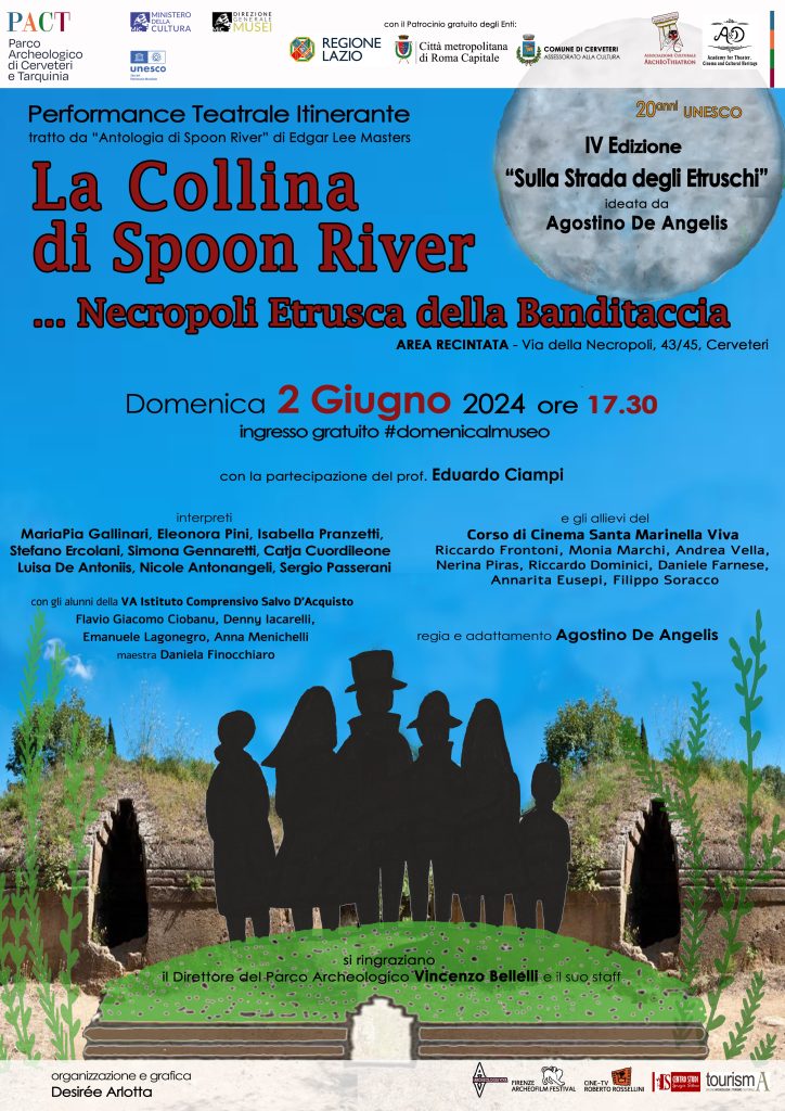 Necropoli della Banditaccia: il 2 giugno nuovo appuntamento culturale con Agostino De Angelis e ArchéoTheatron