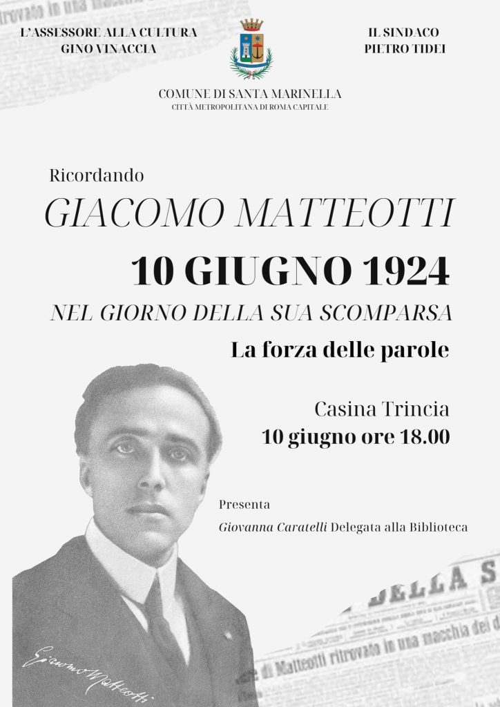 Santa Marinella ricorda Giacomo Matteotti