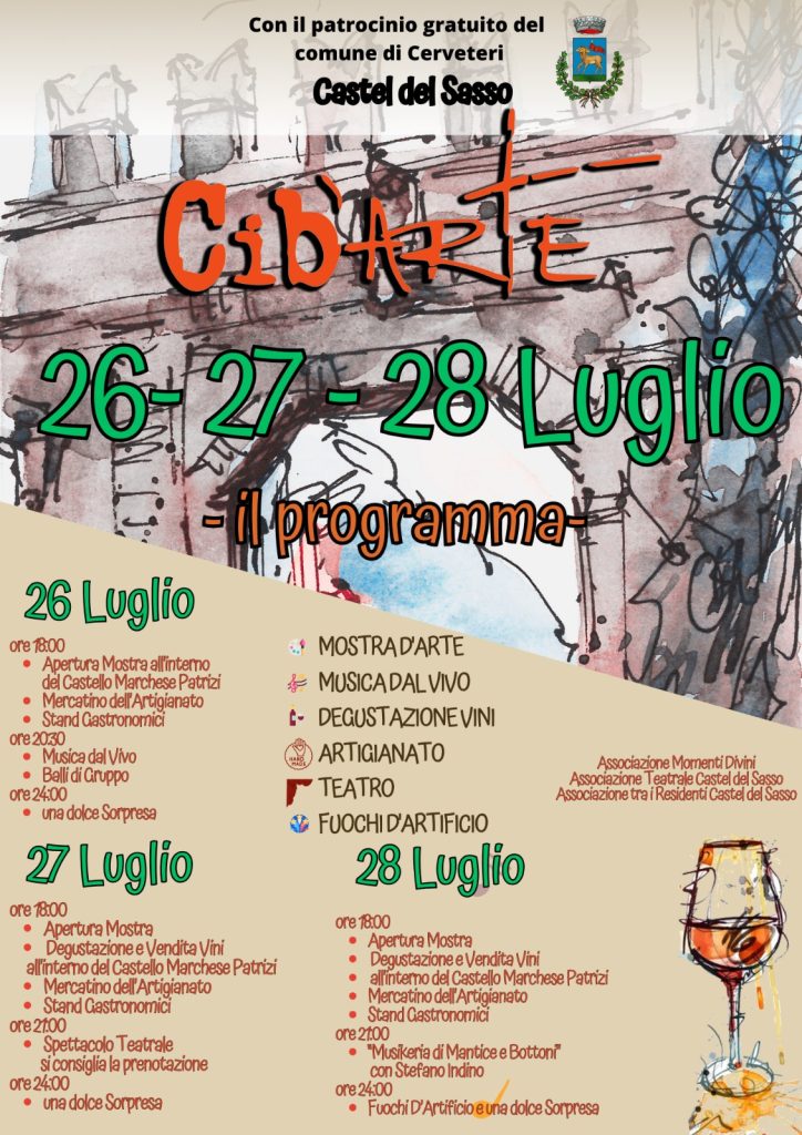 Torna “Cib’Arte”: tre giorni di musica, arte e tradizioni al Borgo del Sasso