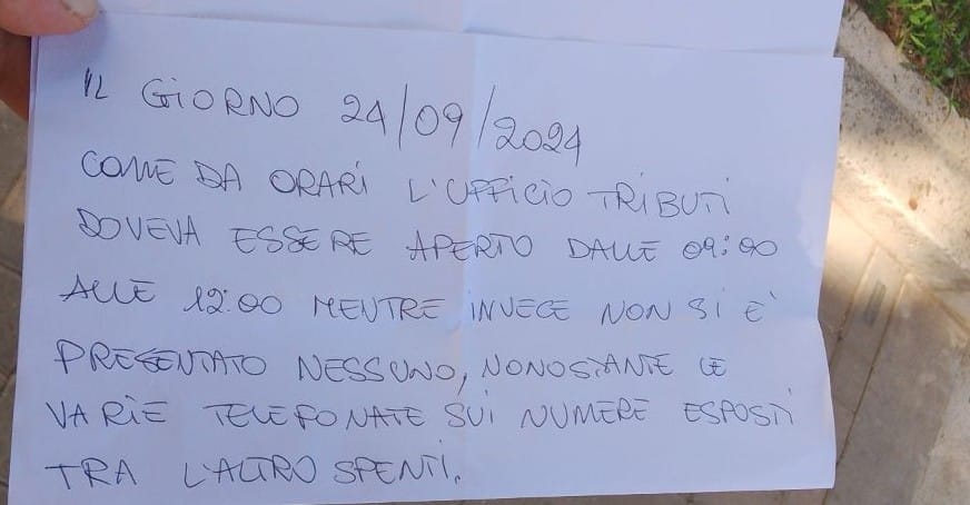 Cerveteri, chiusura imprevista ufficio tributi; Gnazi: "Mancanza di coordinamento"