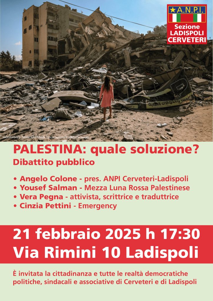 Ladispoli, il 21 febbraio dibattito pubblico sulla Palestina