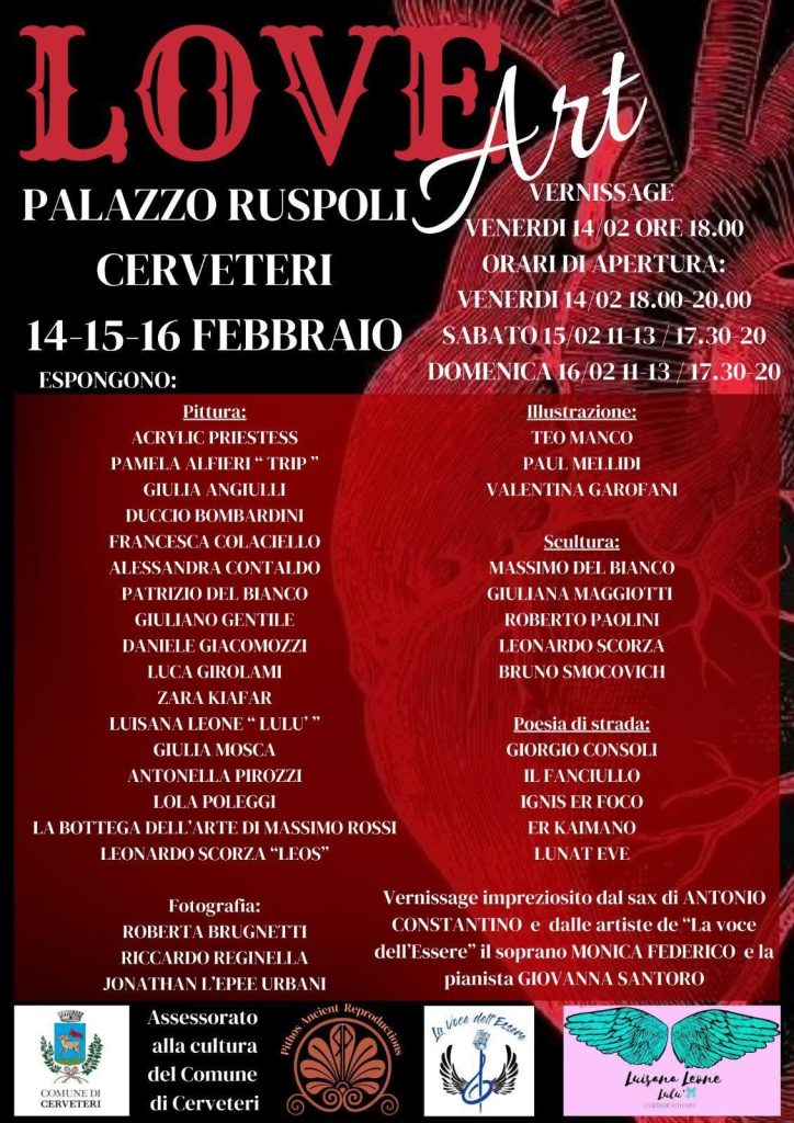“LoveArt”: Cerveteri celebra San Valentino con l’arte