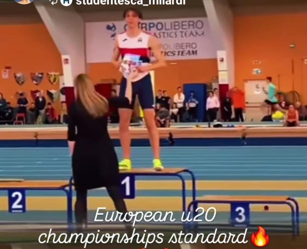 Francesco De Santis perteciperà ai prossimi Campionati Europei Under 20