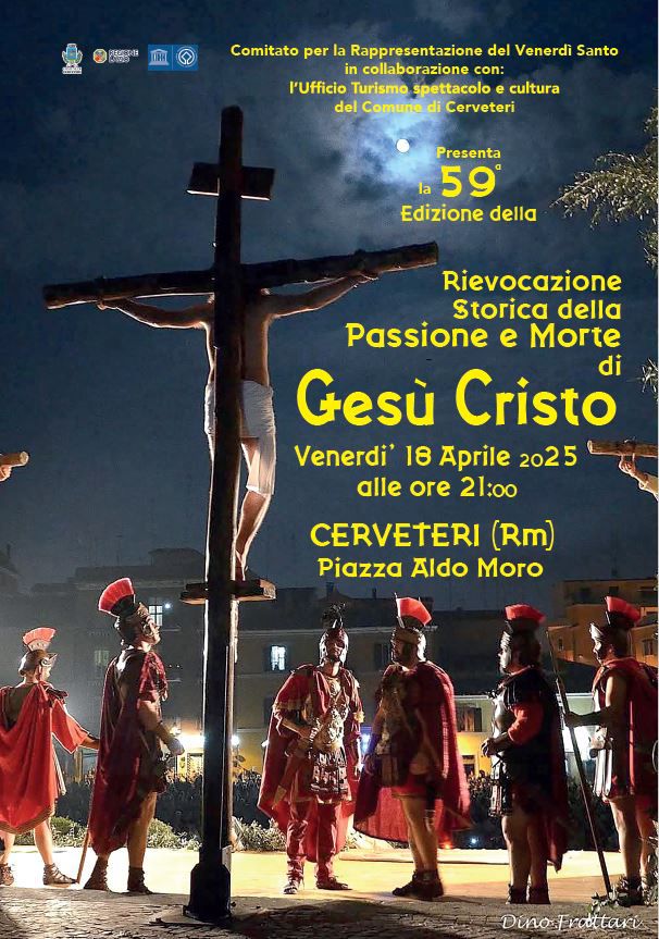 A Cerveteri la Rievocazione Storica del Venerdì Santo: nuovi giochi di luce, musiche di sottofondo e trasmissione diretta sul maxi-schermo