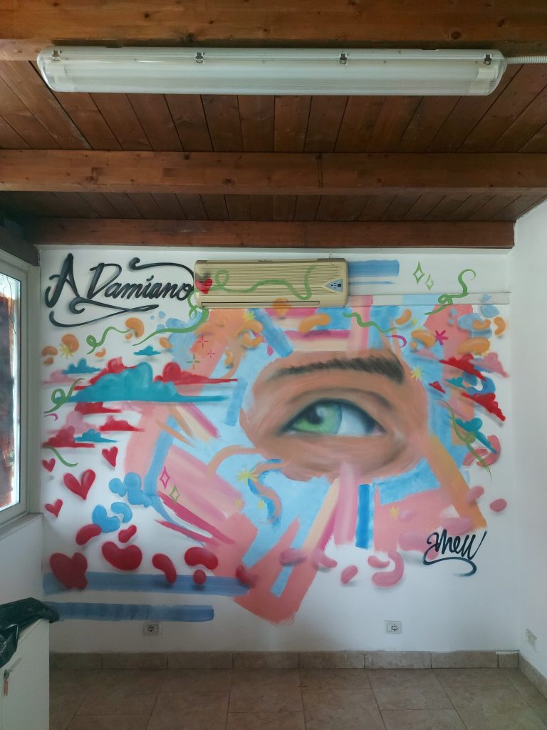 Cerveteri, il murales dedicato a Damiano Casali