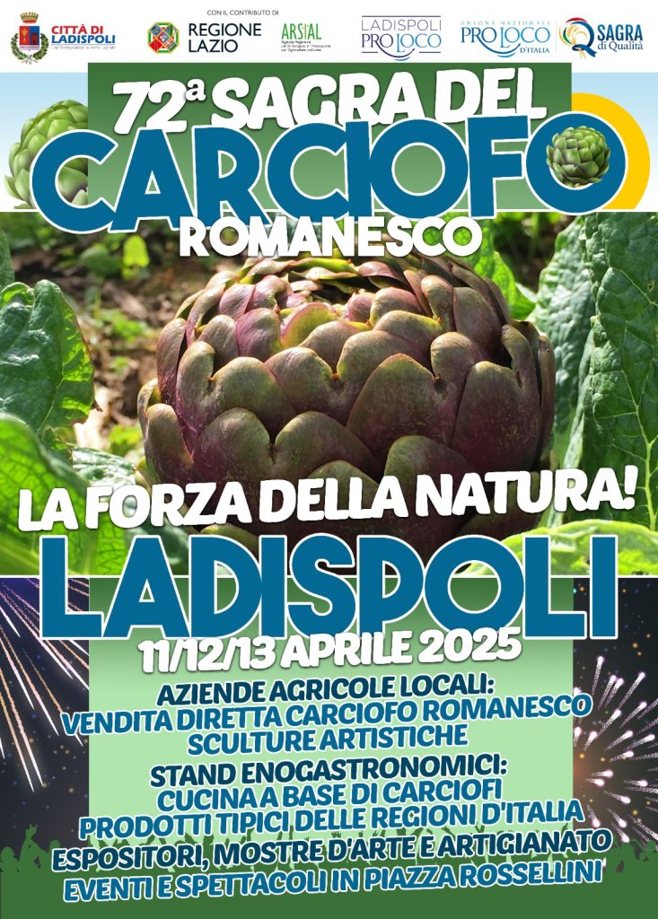 Ladispoli, ci siamo: tutto pronto per la Sagra del Carciofo 2025