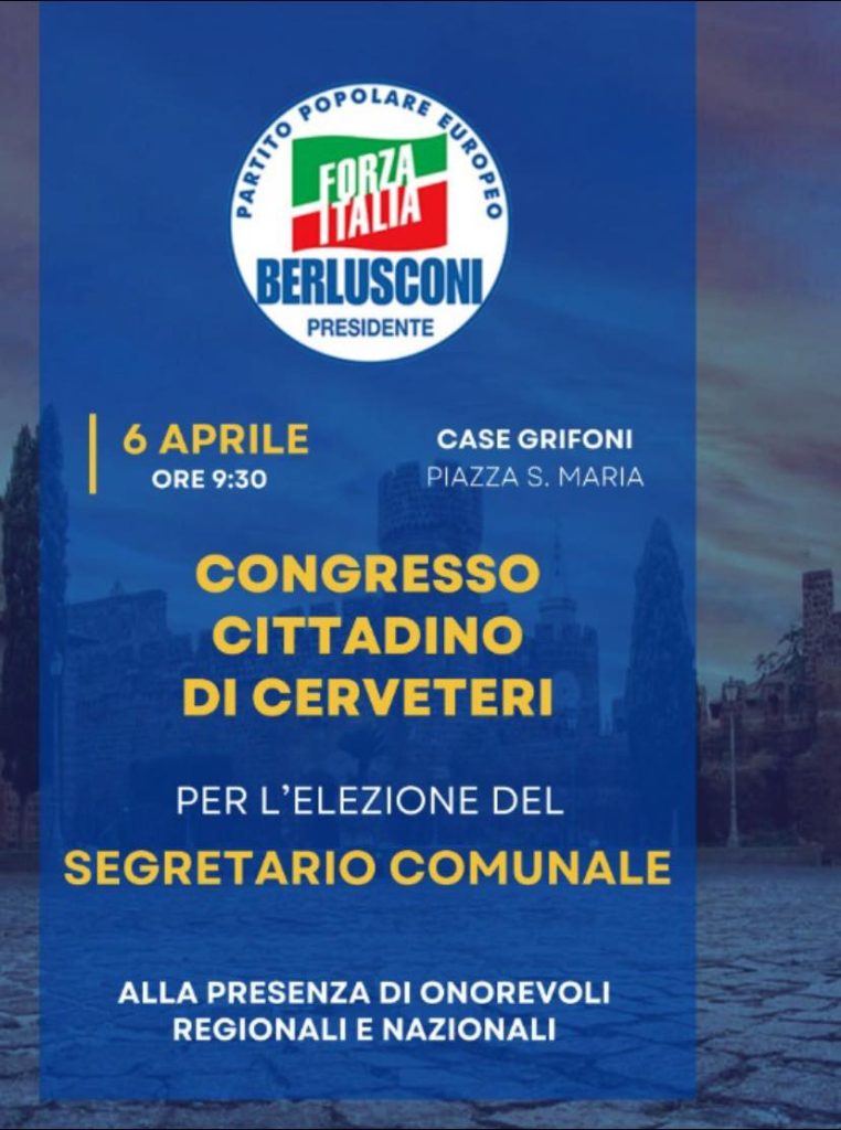 Cerveteri, si elegge il segretario comunale di Forza Italia